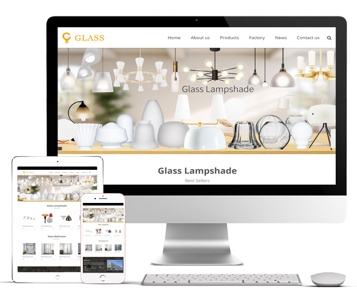 灯罩玻璃 / 外贸独立站搭建,外贸B2B独立站建站