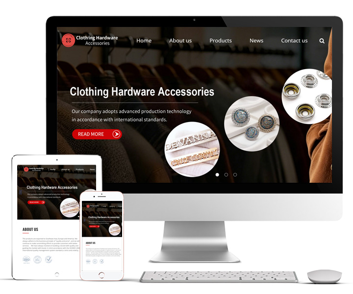 服装五金配件 | 独立站制作_PC手机网站制作