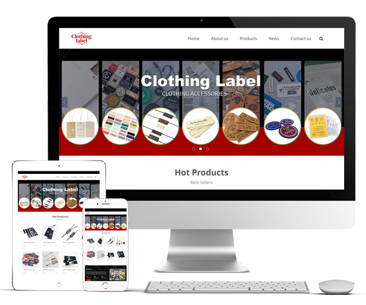 服装辅料（商标吊牌）外贸独立站,外贸B2B独立站建站