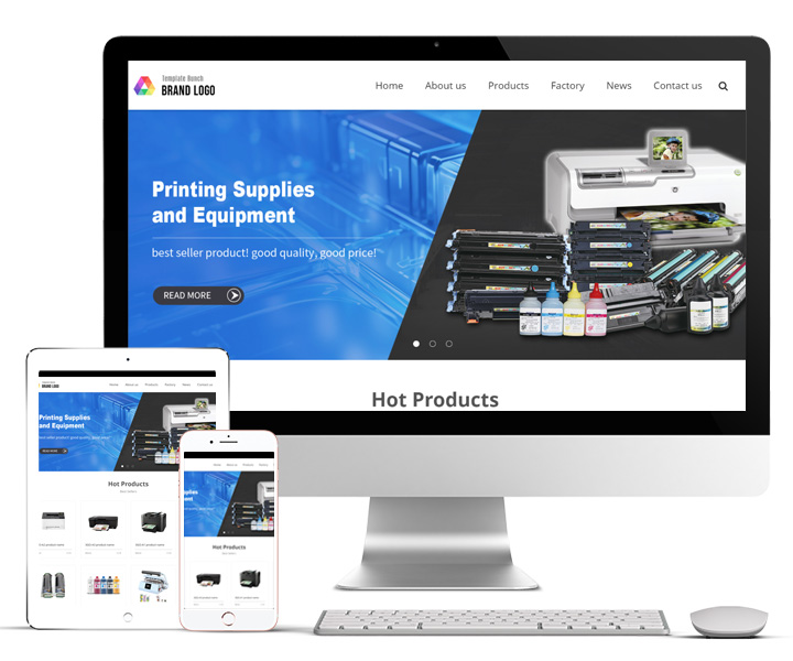 打印耗材外贸独立站搭建_PC手机网站制作