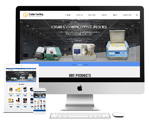 电缆检测设备外贸网站建设（仪器设备）_PC手机网站制作